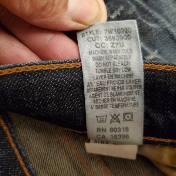 Lucky Brand Zoe Jeans Womens 4x27 Blue Denim Dark Wash Skinny Stretch Distressed - Picture 11 of 15